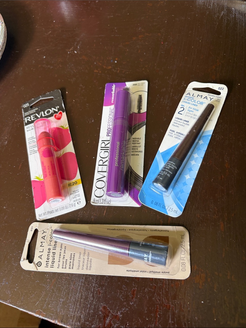 COVERGIRL Professional Mascara , Almay liners brown and revlon kiss balm